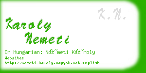 karoly nemeti business card